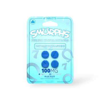 Smurph’s 7-Hydroxymitragynine Kratom Extract Tablets Blue Razz 25mg Per Tablet